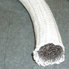 High temperature heat treated fiberglass rope gasket with stainless steel mesh rope core