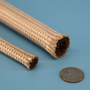 High temperature heat treated fiberglass rope gasket with stainless steel mesh rope core