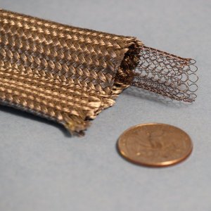 High Temperature Heat Resistant Fiberglass Tadpole High Compression Metal Knit Sleeve Core