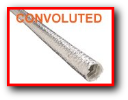 High Temperature Radiant Heat Reflective High Bulk Fiberglass Convoluted Aluminum Coated Sleeve