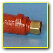 Firesleeve with Clamp and End Wrap Silicone Rubber Tape