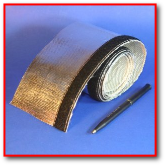 aluminum foil coated fiberglass radiant heat reflective sleeve with velcro for wire and cable and hose protection