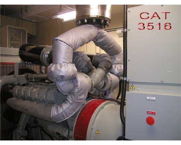 Exhaust Pipe Silencer Muffler Removable Insulation Blankets Generators Engines Marine Powerplants